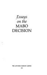 Essays on the Mabo decision.