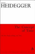 The concept of time / Martin Heidegger ; translated by Ingo Farin with Alex Skinner.