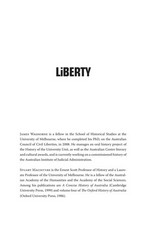 Liberty : a history of civil liberties in Australia / James Waghorne and Stuart Macintyre.