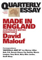 Made in England : Australia's British inheritance / David Malouf.