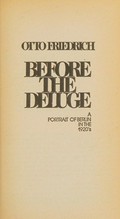 Before the deluge; translated from the German by Richard and Clara Winston.