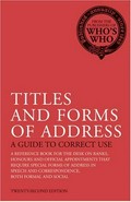 Titles and forms of address : a guide to correct use.