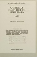 Gatherings of a naturalist in Australasia 1860 / G. Bennett.